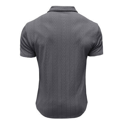 Herren Poloshirt Kurzarm Strukturiert Modern Berlin Style