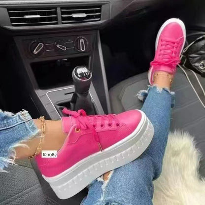 Damen Plateau Sneaker Elastisch Modisch Damen Schuhe