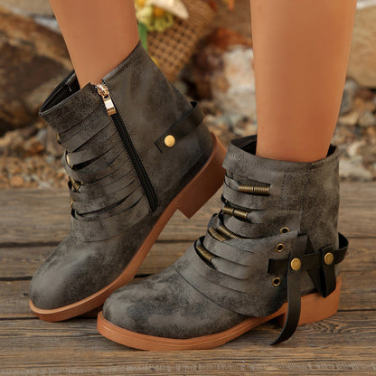 Damen Stiefeletten Schnürmodell Elegantes Design - BerlinGlamour