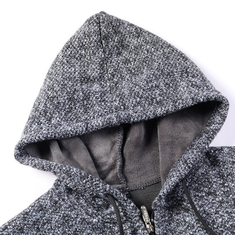 Herren Strickjacke Modern mit hohem Kragen und Taschen