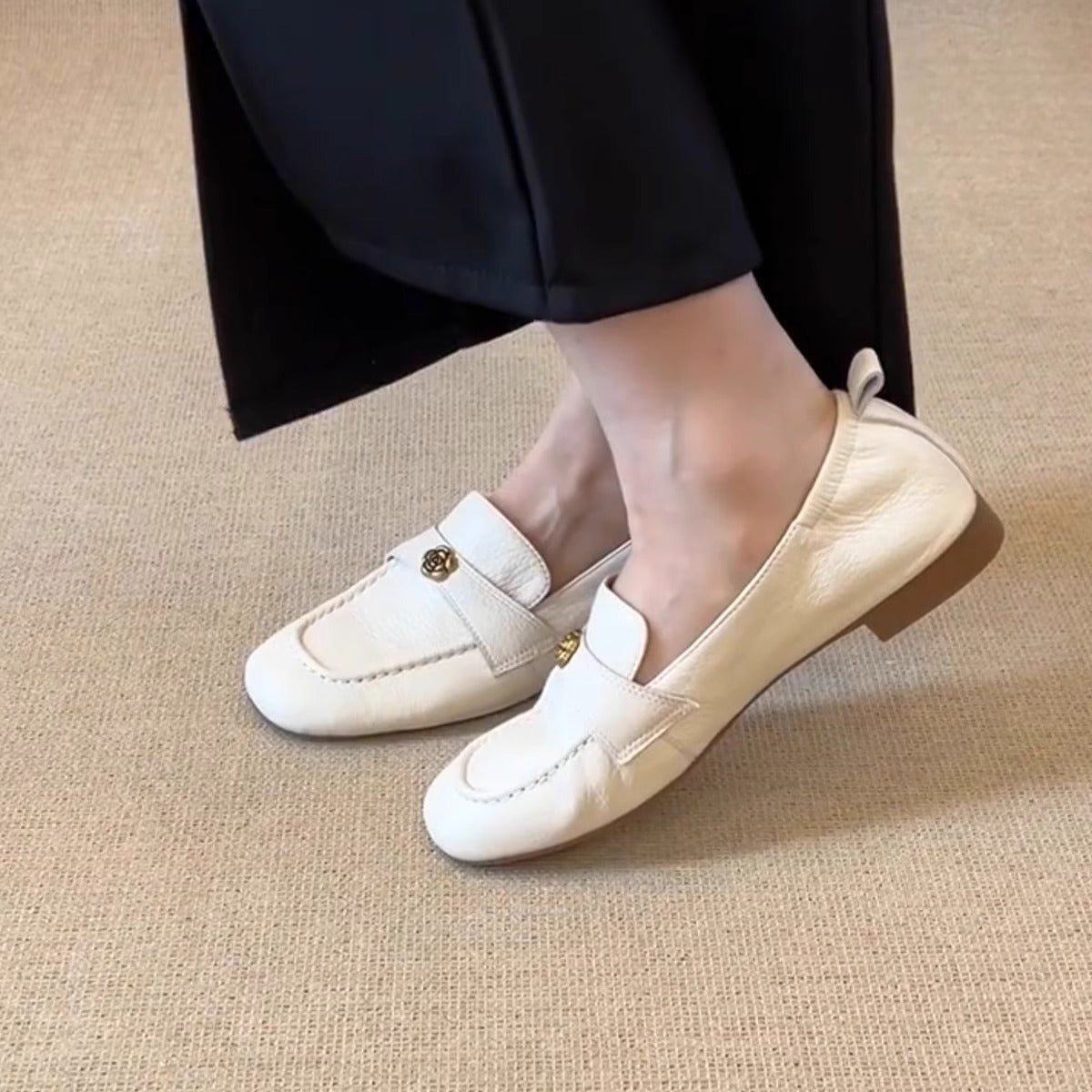 Damen Mokassins Elegant Schnalle Bequem Komfortschuhe