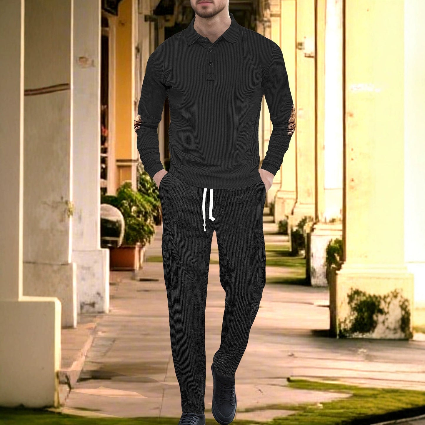 Herren Anzug Elegant Strukturiert Modern SlimFit