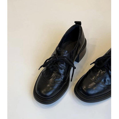 Damen Schnürschuhe Klassisch Komfort Blockabsatz Schuhe