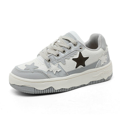 Damen Sneaker Sternenmuster Weich und Bequem