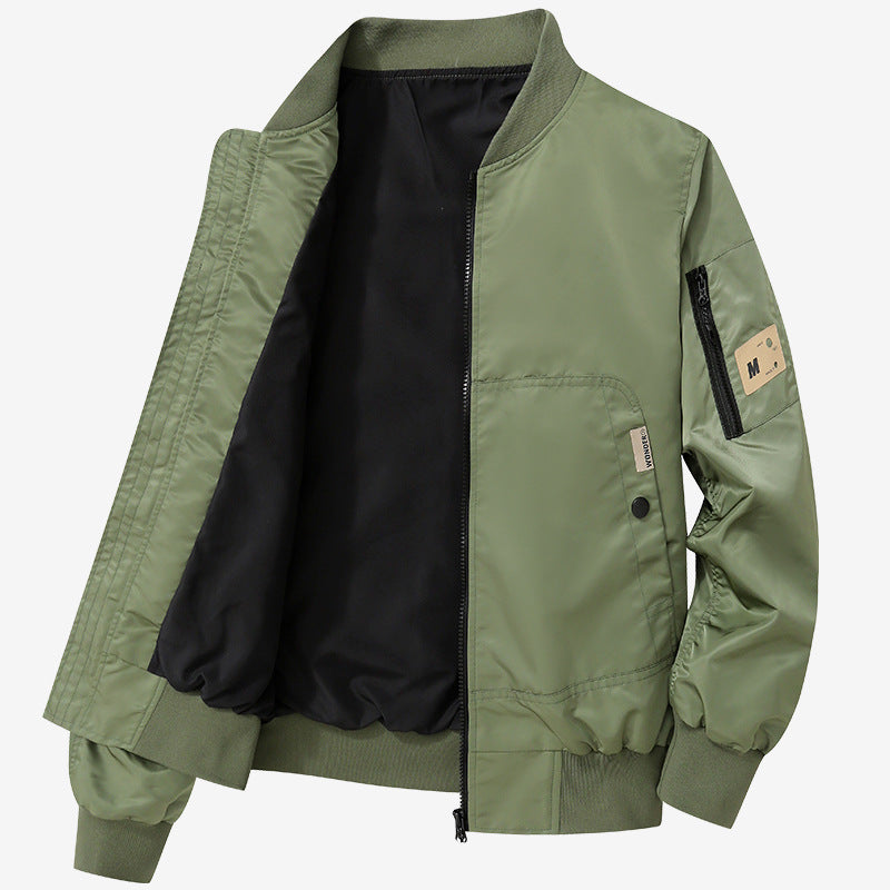 Herren Bomberjacke Modern mit Taschen Schwarz - BerlinGlamour