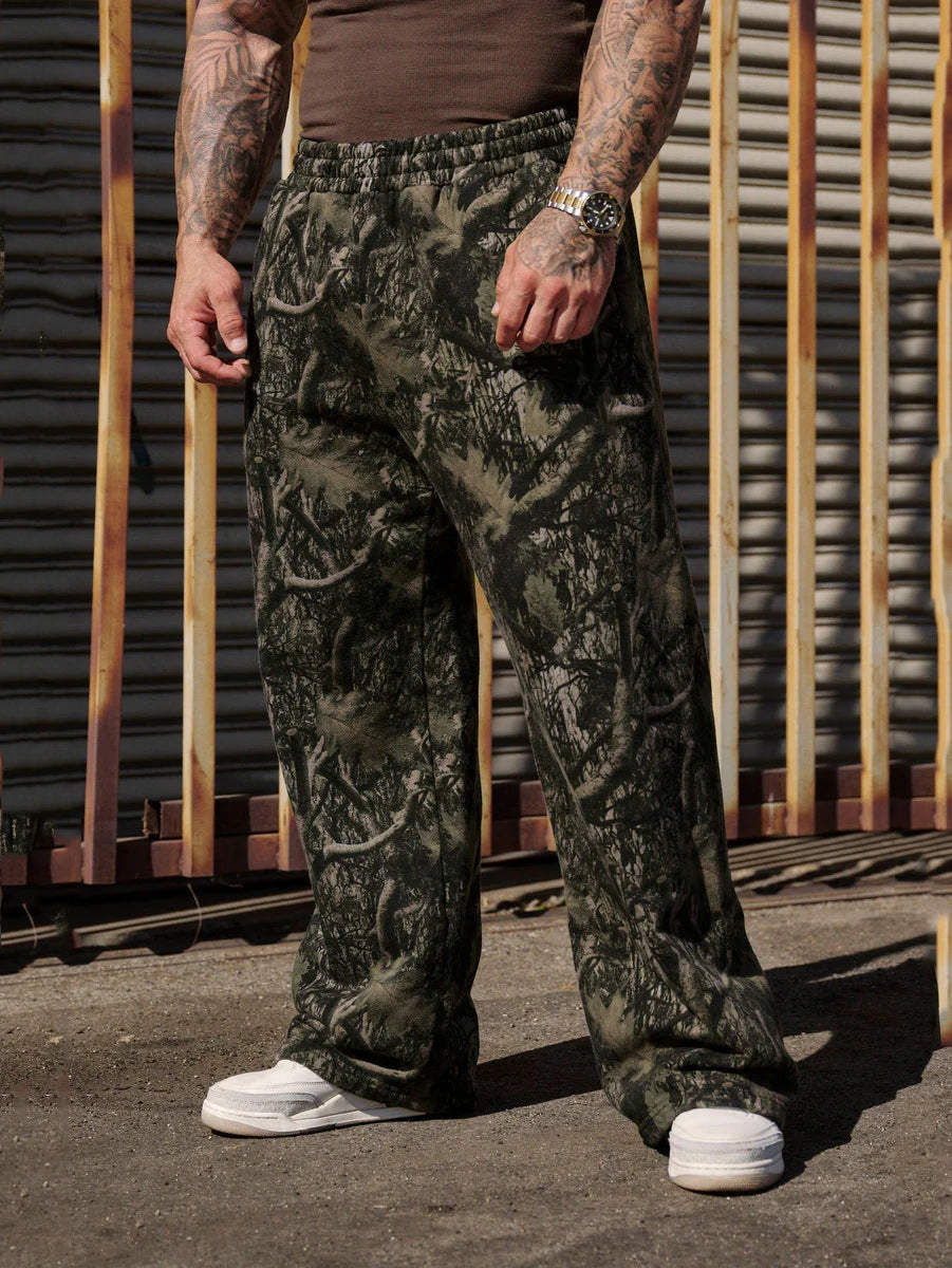 Herren Cargohose Camouflage Bequem Elastisch