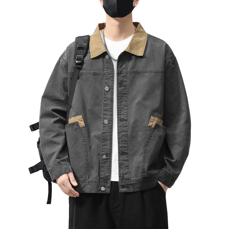 Herren Denim Jacke Übergangsjacke Robust Praktisch