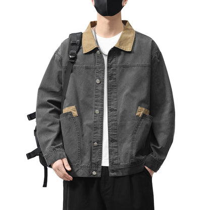 Herren Denim Jacke Übergangsjacke Robust Praktisch