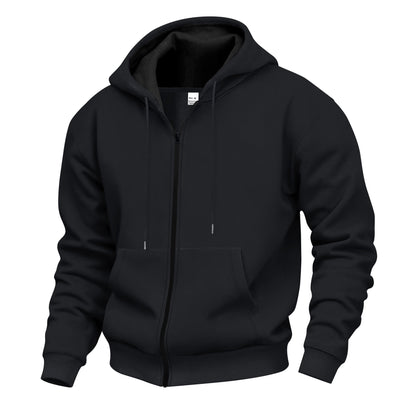 Herren Kapuzenjacke Mit Reißverschluss Und Seitentaschen