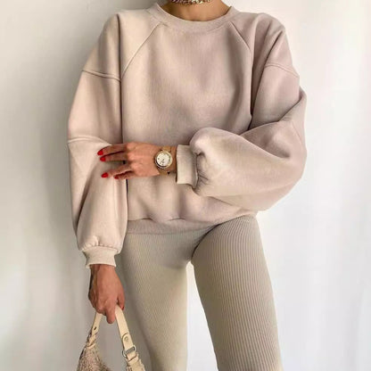 Damen Sweatshirt Oversized Große Ärmel Komfortabel - BerlinGlamour