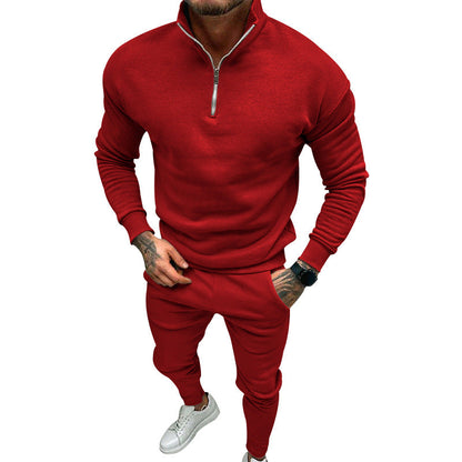 Herren Sportset Sweatshirt Jogginghose mit Reißverschluss Sportlich