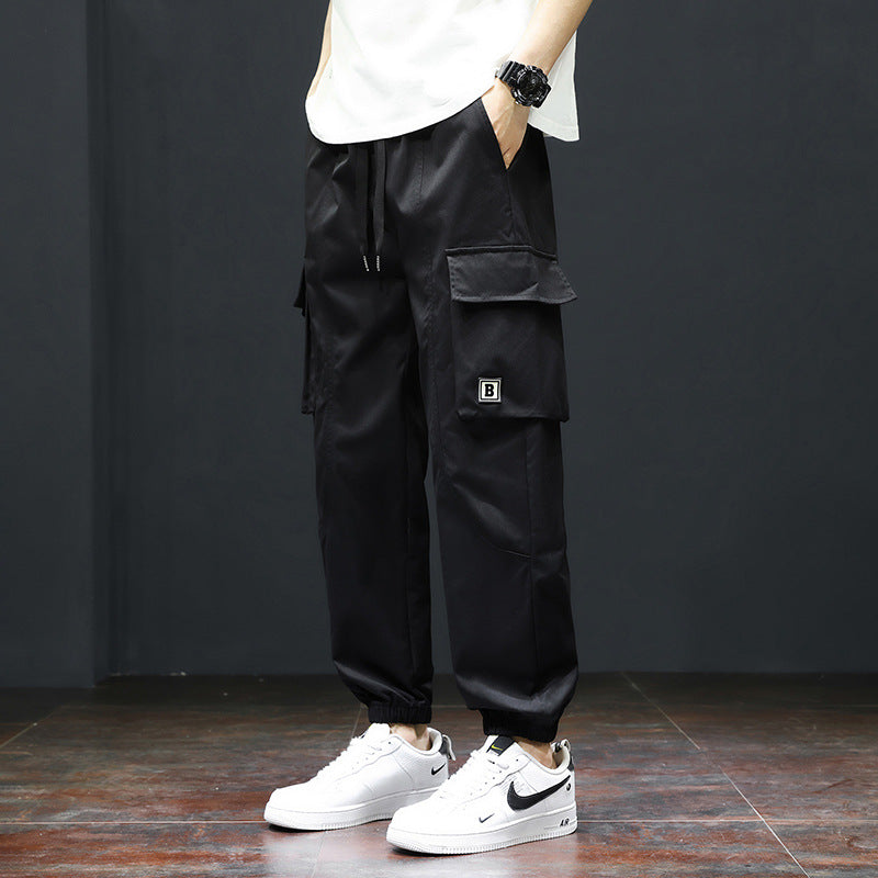 Herren Cargo-Hose mit Taschen Verstellbar Bequem