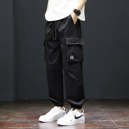 Herren Cargo-Hose mit Taschen Verstellbar Bequem