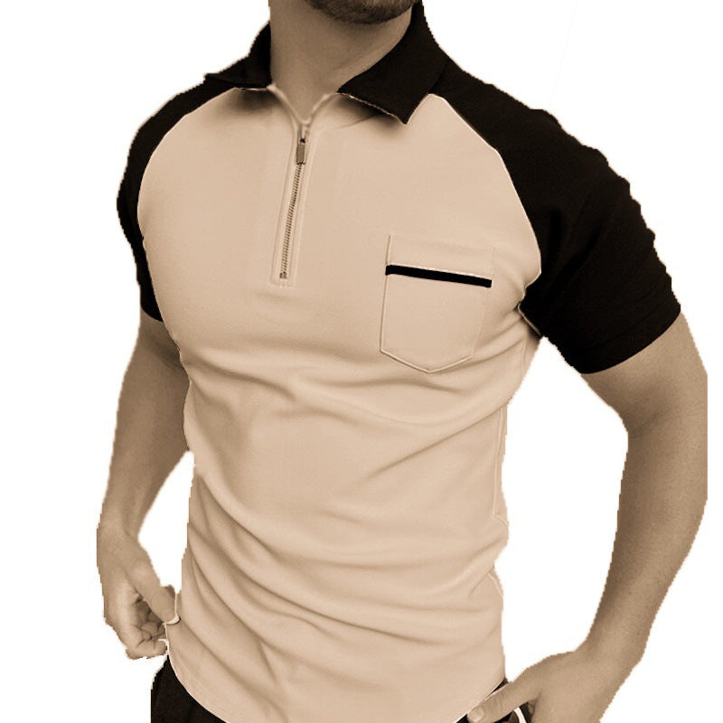 Herren Poloshirt Kurzarm Funktionales Sportshirt Mit Brusttasche