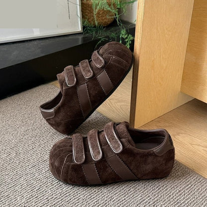 Damen Clogs Weich Wildleder Bequem Klettverschluss