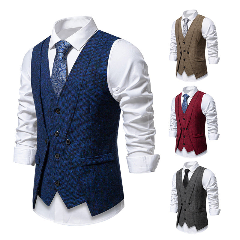 Herren Anzugswesten Klassisch kariert Elegent