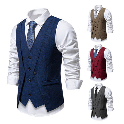 Herren Anzugswesten Klassisch kariert Elegent