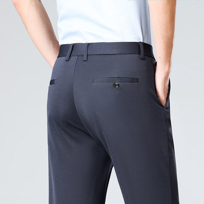 Herren Businesshosen Elegant Slim Fit Schwarz