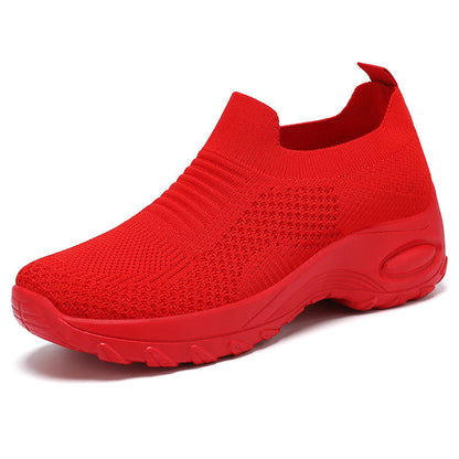 Damen Sneaker Atmungsaktiv Strick Schuhe Komfortabel Flexibel