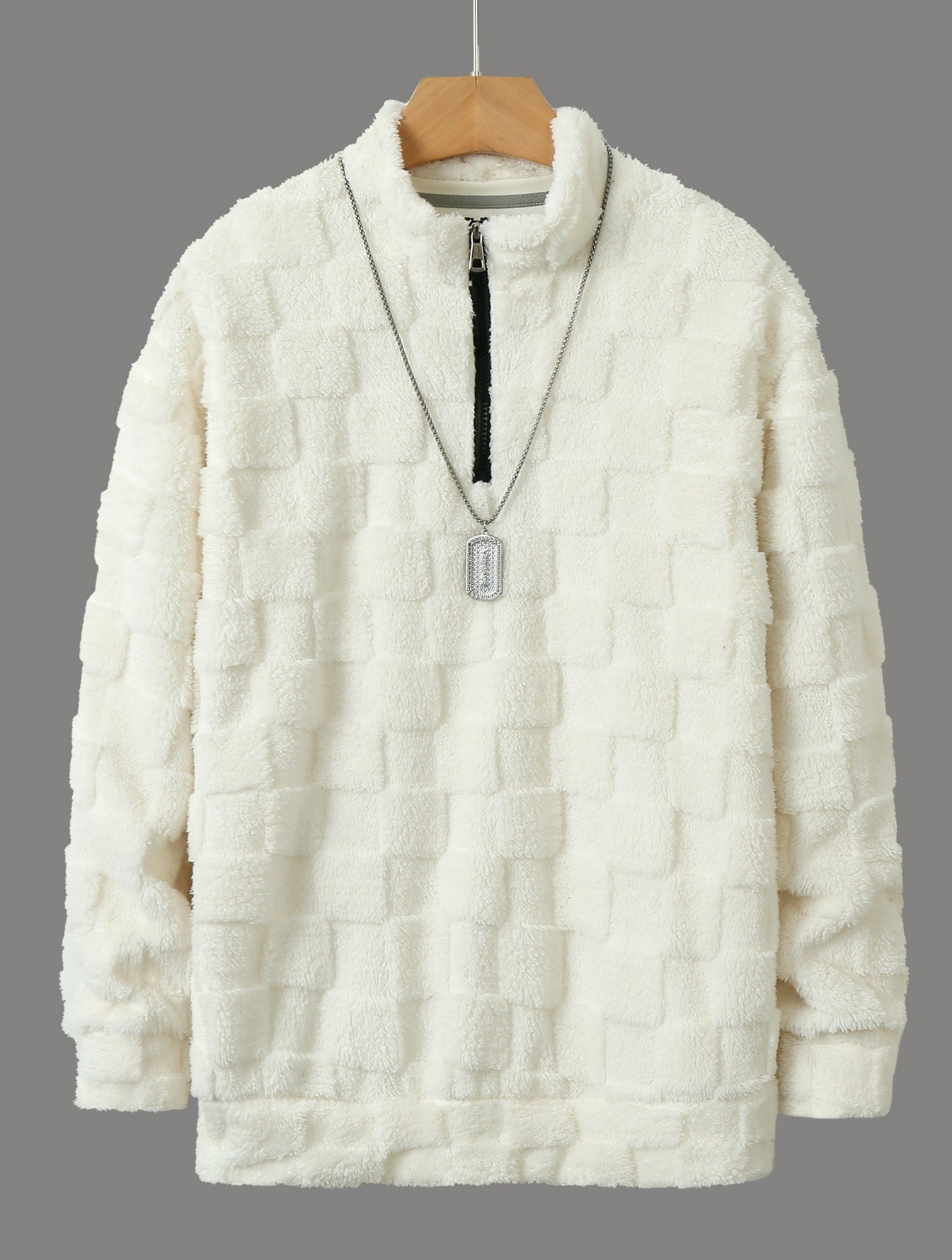 Herren Pullover Modern Samtig Reißverschluss