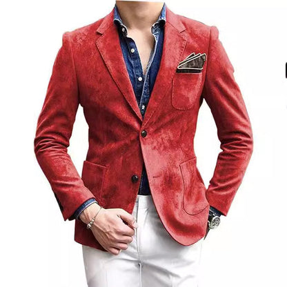 Eleganter Herren Blazer Slim Fit Schwarzer Anzug