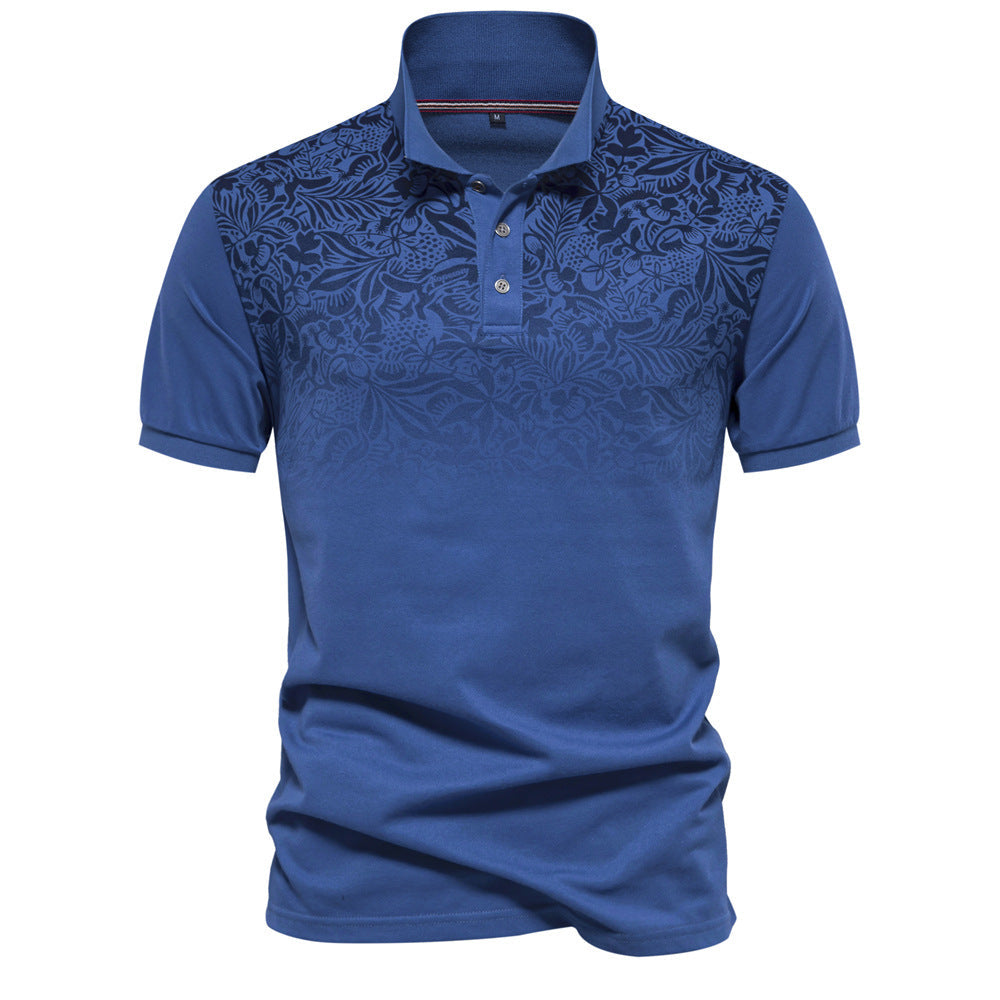 Herren Poloshirt Kurzarm Modern Floral Style