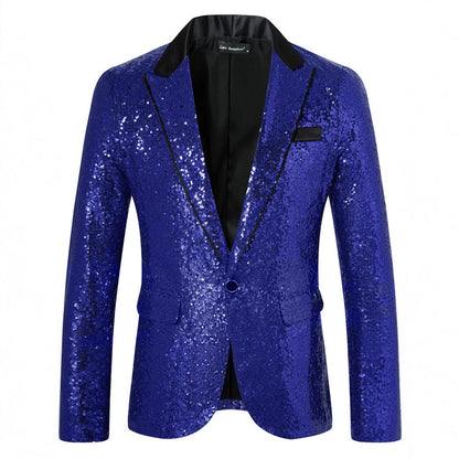 Paillettenblazer Herren Glamour Jacke Glitzer