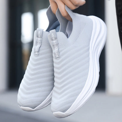 Damen Sneaker Bequem Slip-On Weich Laufsohle Komfort - BerlinGlamour