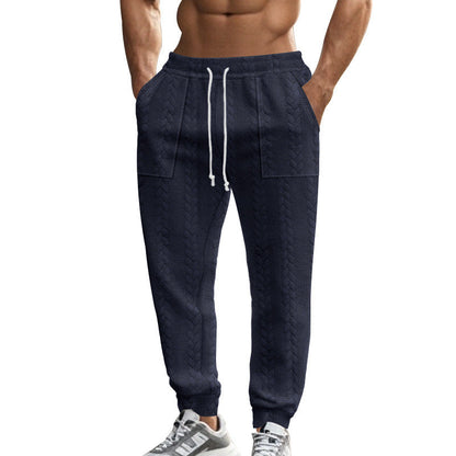 Bequeme Herrenhose Freizeit Hose mit Kordelzug und Taschen
