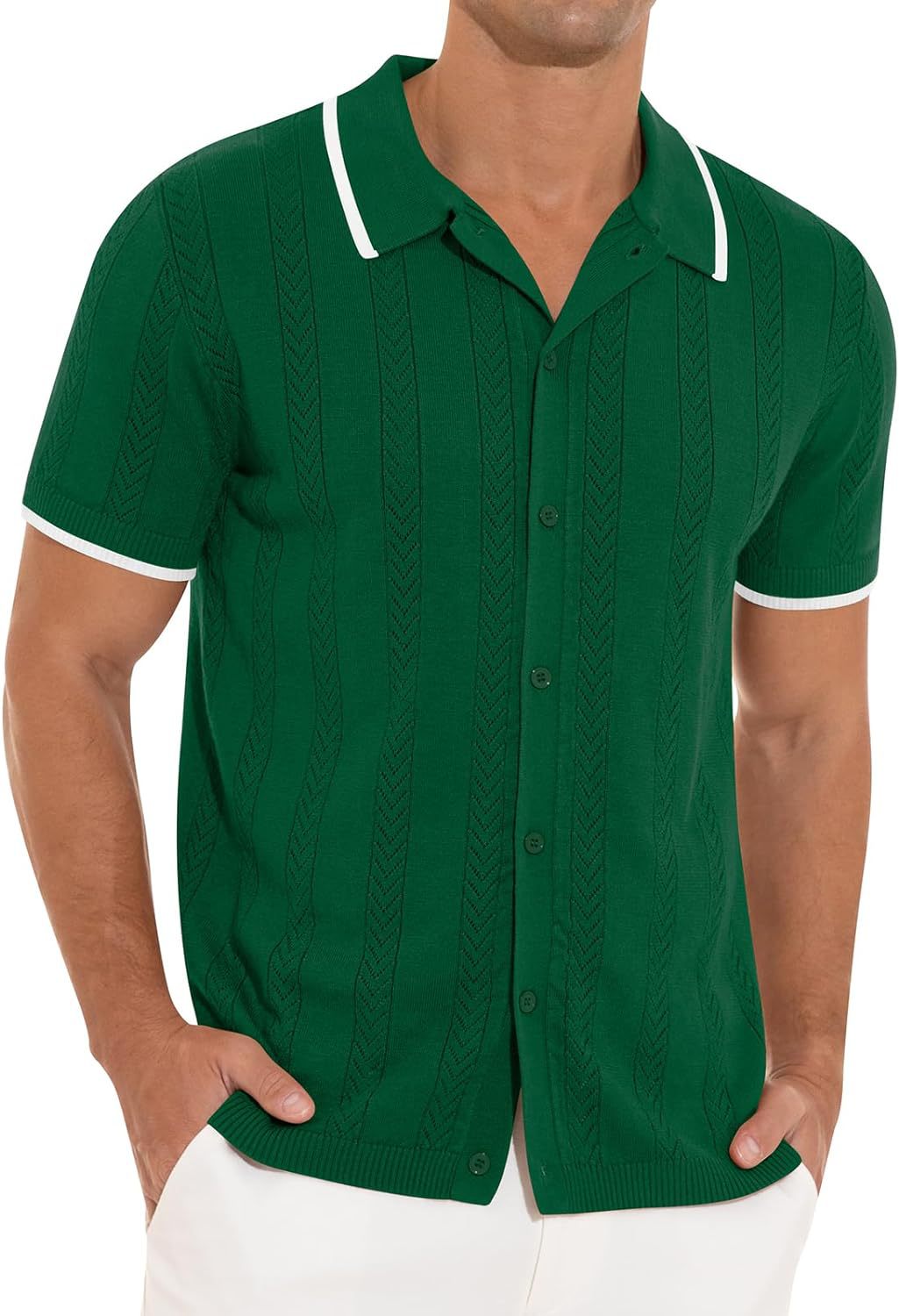 Herren Strickhemd mit Muster Trendy Modisch