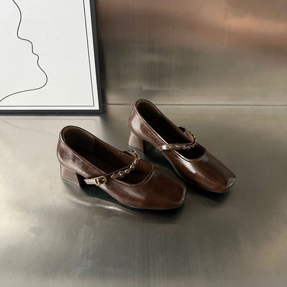 Damen Plateauschuhe Elegantes Design Stabile Blockabsätze