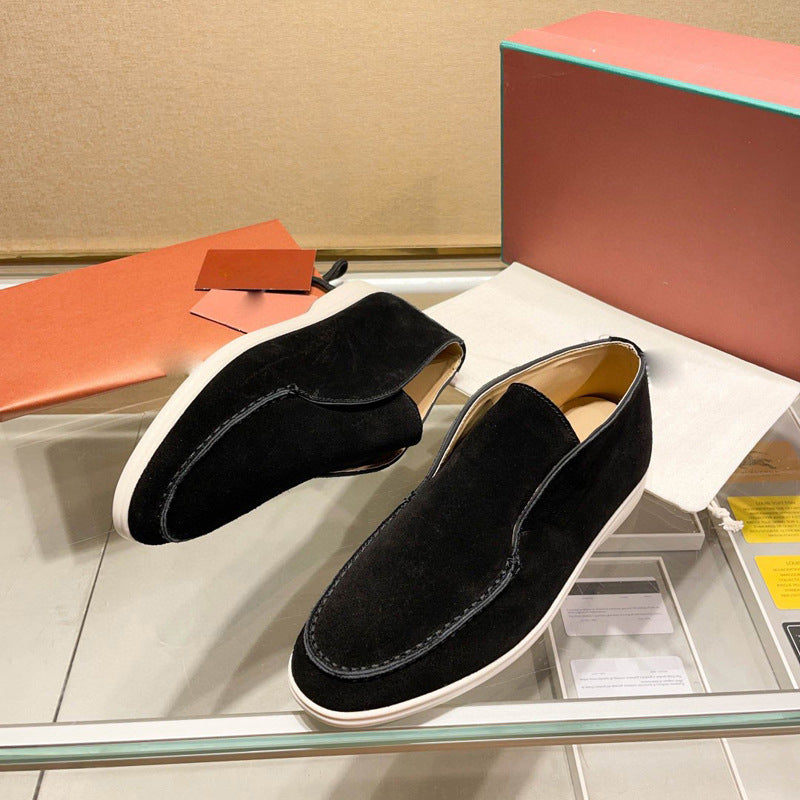 Damen Mokassins aus Wildleder Bequem Slip-On Schuhe