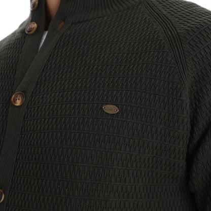 Herren Strickjacke Strukturiert Mit Knöpfen Modern