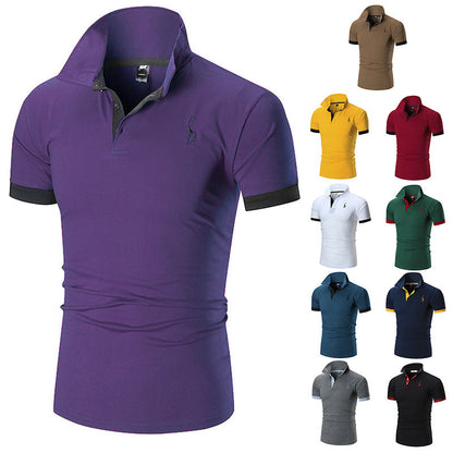 Herren Poloshirt Slim Fit Moderner Kragen