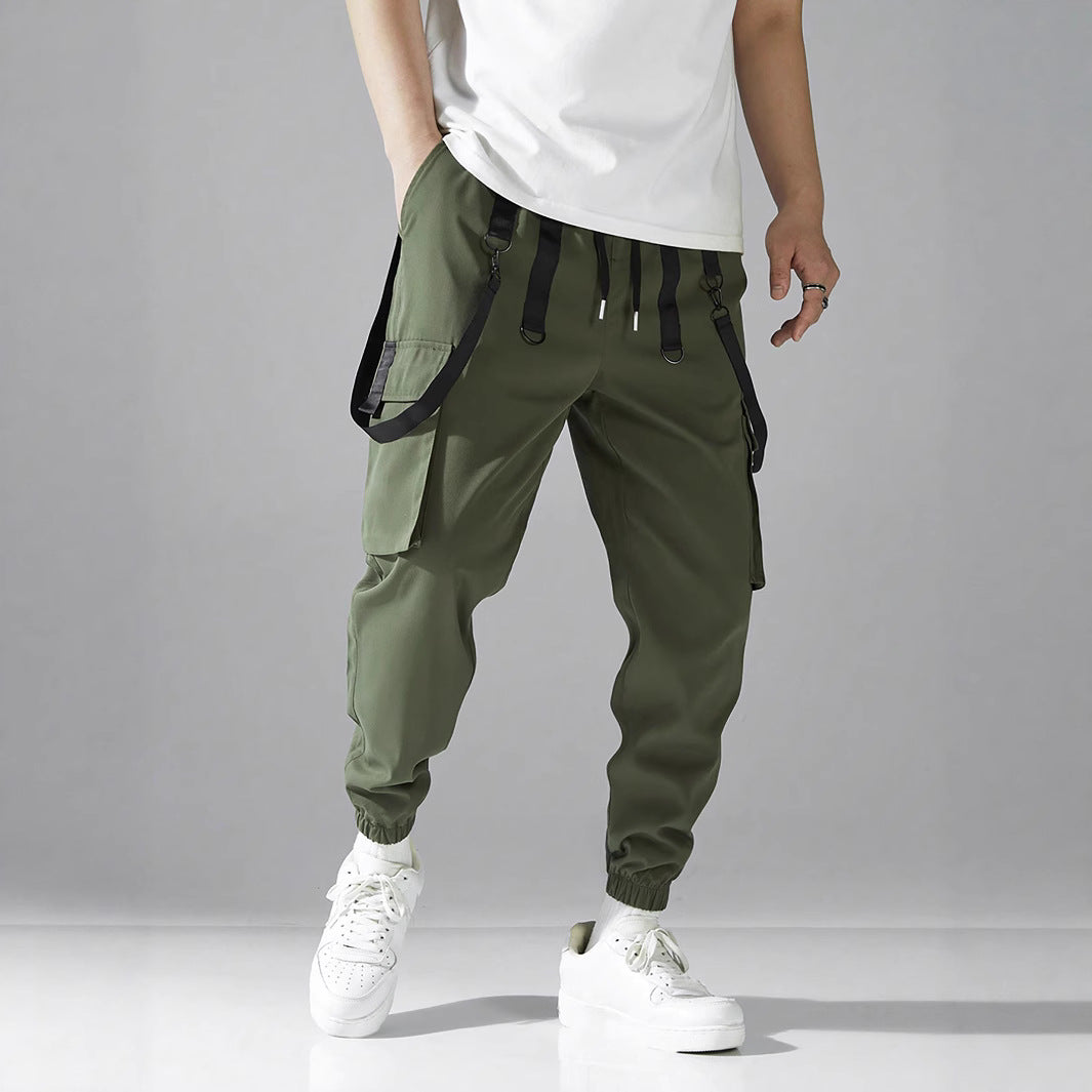 Bequeme Herren Cargo-Hose mit verstellbaren Trägern