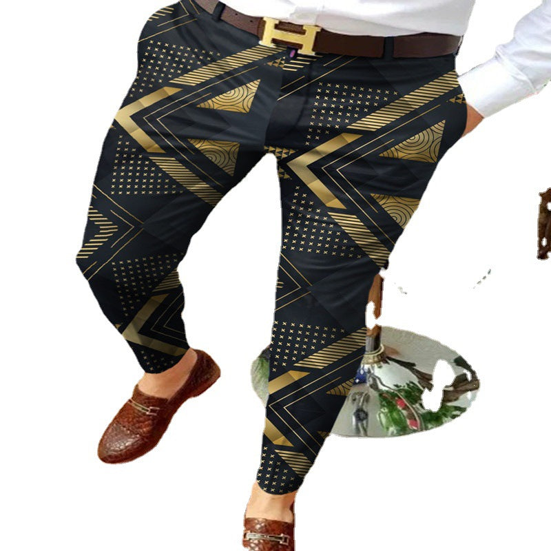 Schmale Herrenhose Slim Fit geometrisch Modern