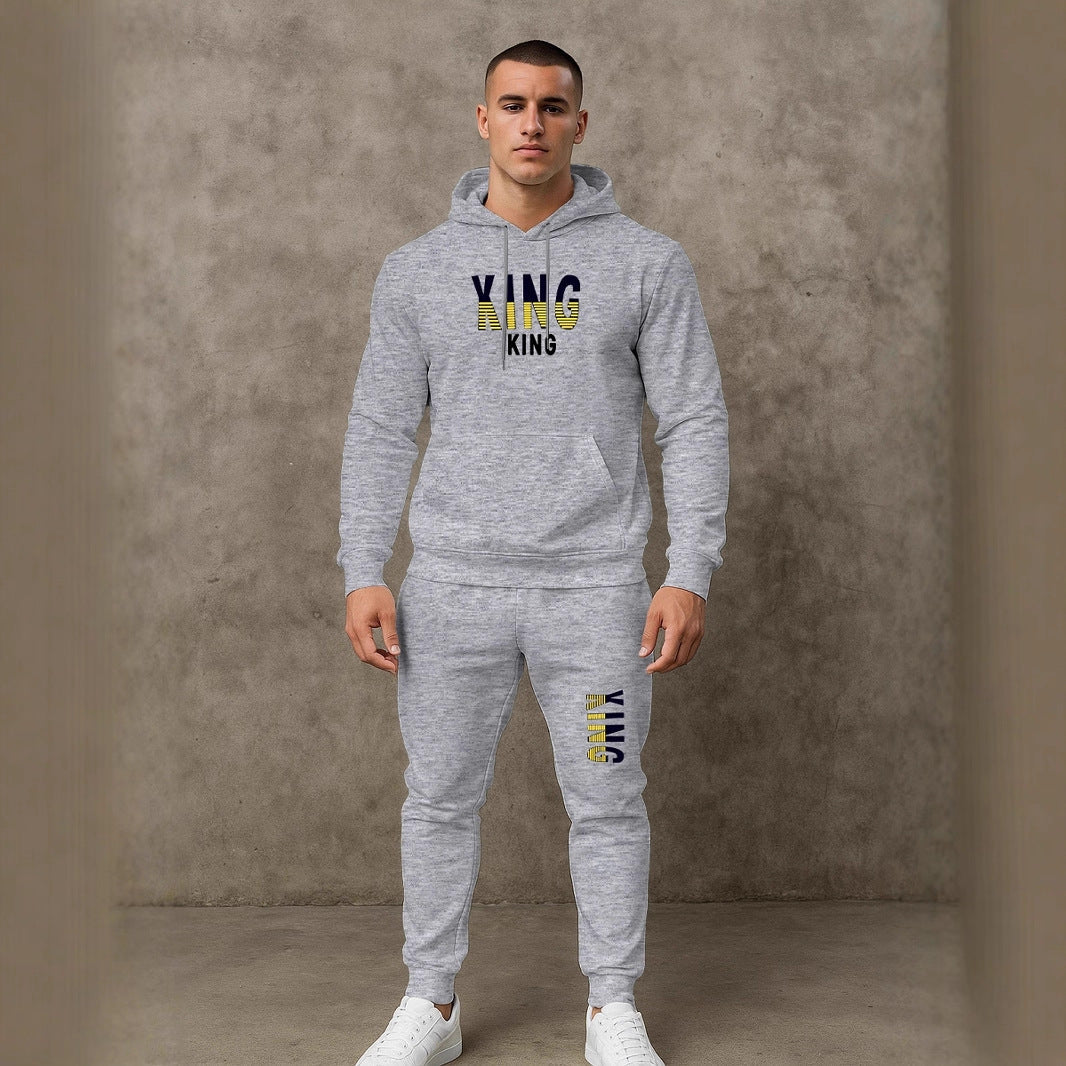 Herren Sportset Hoodie Jogginghose Set Sportlich Bequem