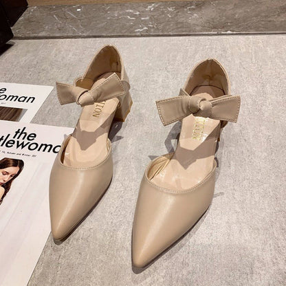 Elegante Damen Slingpumps mit Schleife Hochhackig