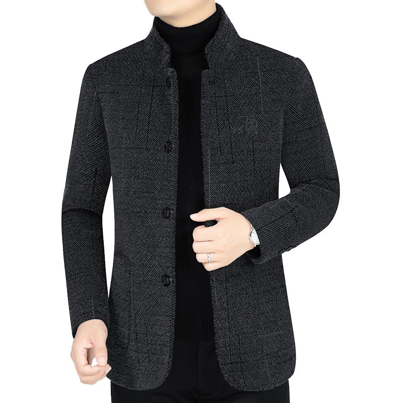 Mann Freizeitjacke Melange Stoff Modern Urban