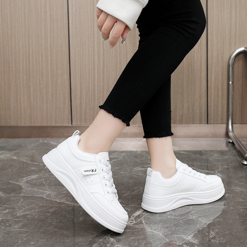 Damen Plateau Sneaker Atmungsaktiv Rutschfest Modisch