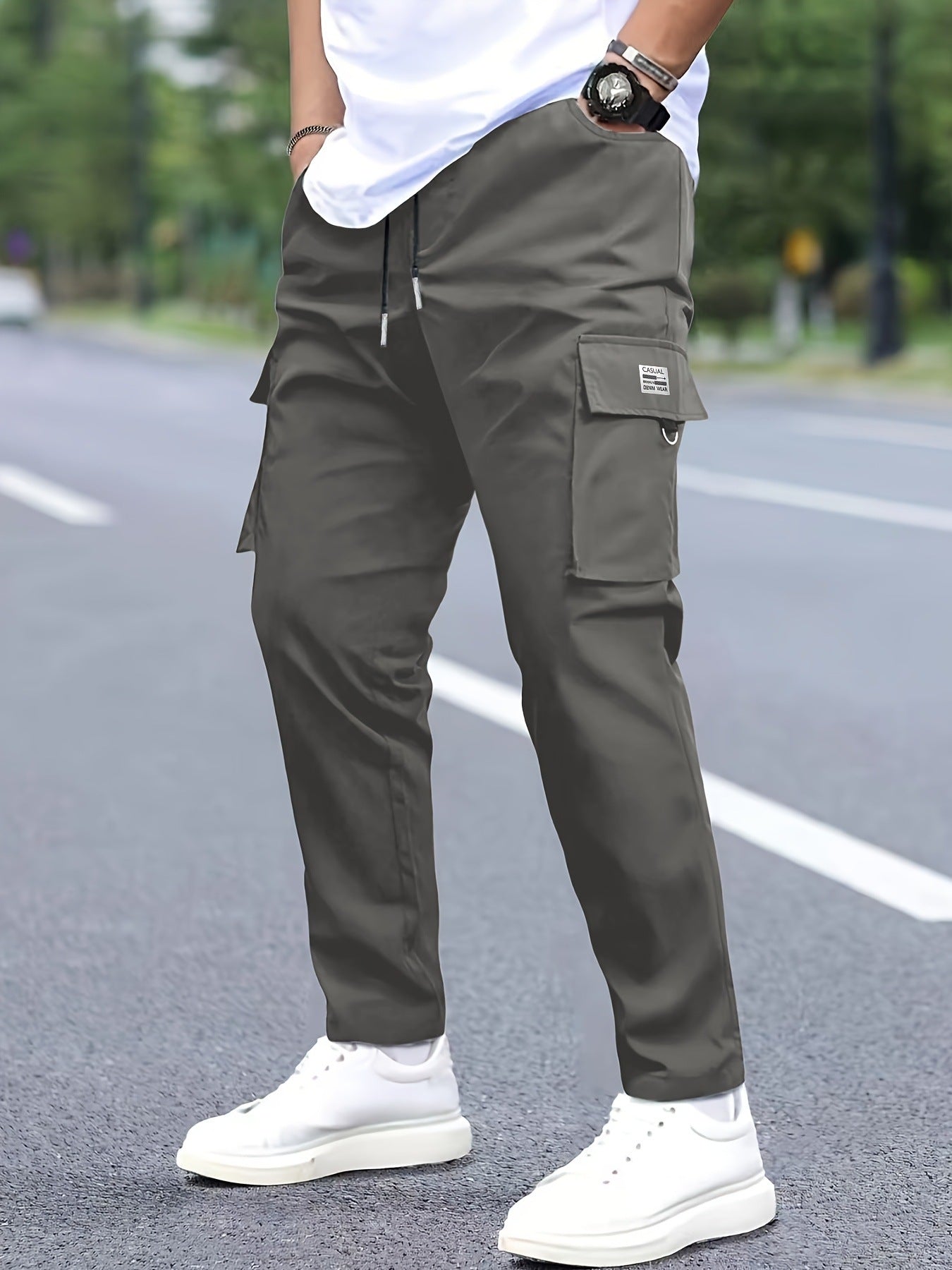 Herren Cargo-Hosen Modern Praktisch Vieltaschen