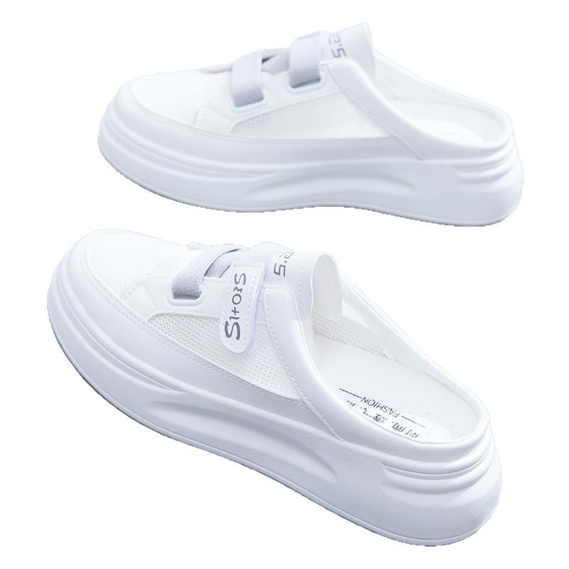 Damen Sneaker Bequem Klettverschluss Rutschfest