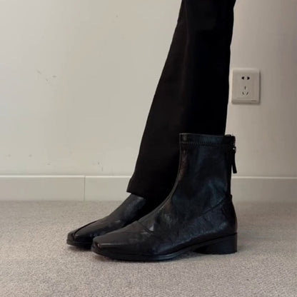 Damen Chelsea Boots Spitze Elegant Schwarz