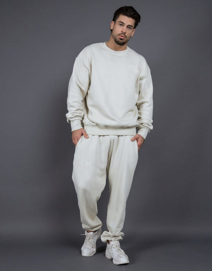 Bequeme Herren Sportswear Set Sweatshirt Jogginghose Grau