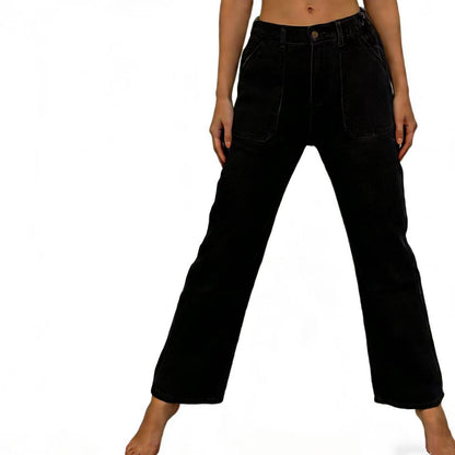 Damen Jeans High Waist Große Taschen Bequem