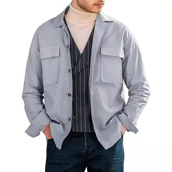 Herren Utility-Jacke Modern mit vielen Taschen und lässigem Schnitt - BerlinGlamour