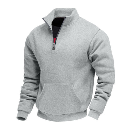 Herren Fleece Pullover Halbzipp Modern Warm