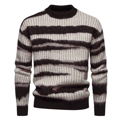 Herren Strickpullover Modern mit Streifenmuster