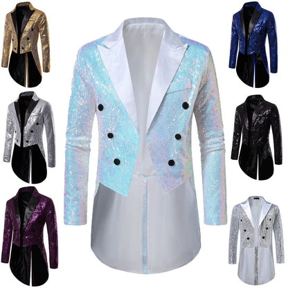 Herren Smokingjacke Glitzernd Elegant mit Pailletten - BerlinGlamour