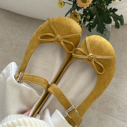 Damen Ballerinas Schleifen Dekorativ Komfortabel